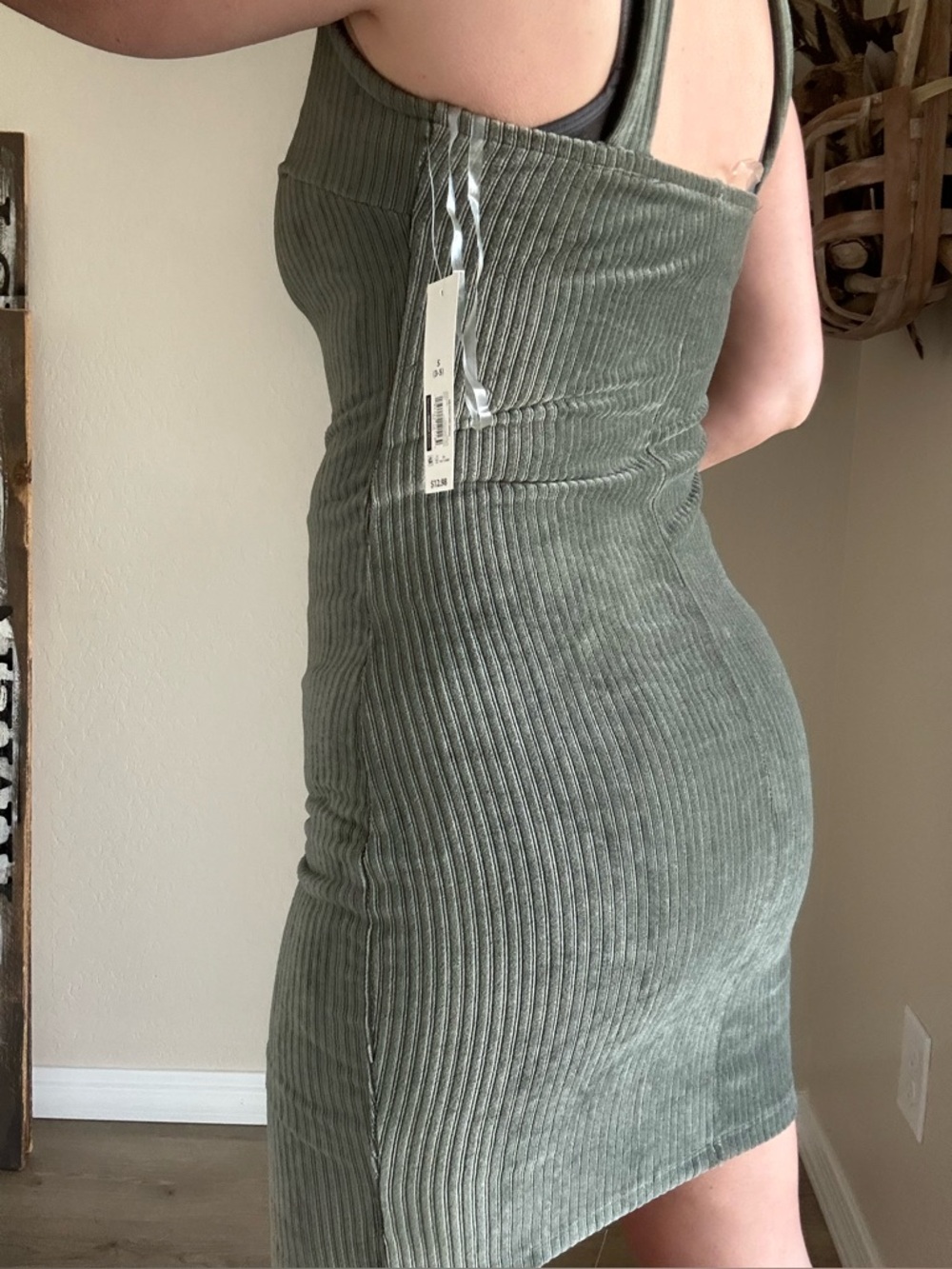 Bundle Ribbed Tank Mini Dress Bundle - Black / Olive - Picture 3 of 16
